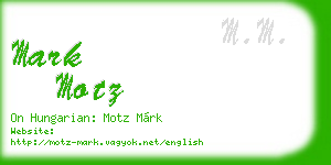 mark motz business card